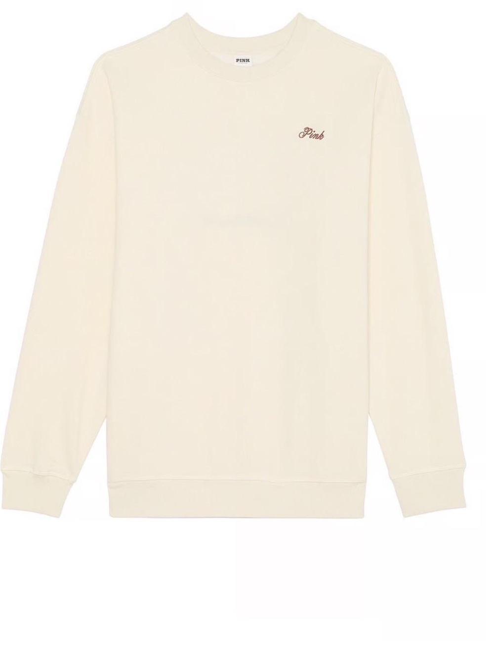 PINK Victoria's Secret Pink Wellness Club Crewneck Sweatshirt with Brown Graphic